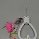 Interactive Cat Toys for Indoor Cats: Automatic Flying Bird Feather Wand Chase Exercise Enrichment Stimulation, USB Rechargeable Durable Safe Hanging Toy for Bored Kittens Adult Multi Cat Households (White)