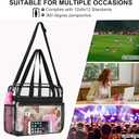 Oraben Clear Tote Bag Clear Bag Stadium Approved 12x6x12 Stadium Bag for Work, Sports Games, Gym