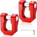 Blulu 2 Pack 3/4 Inch D Ring Shackle, 68, 000 Lbs Break Strength with 7/8 Inch Pin, Tow Shackle for Tow Strap, Winch, Off-Road Vehicle Recovery, Aluminum