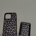 Shorogyt for iPhone 14 Pro Max Case Wallet - Fits 5 Cards, Compatible with Magsafe Detachable Magnetic Credit Card Holder Leather Cardholder Cute Phone Cover Women Girls for Apple 14 ProMax, Leopard