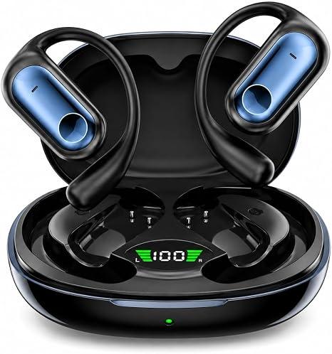 AI Translation Earbuds with 144 Languages, Bluetooth 5.4, Real-Time Voice Translation, HD Calling, Long Battery Life – Wireless Language Translator Earphones for Travel & Business YYK-Q17 Deep Blue