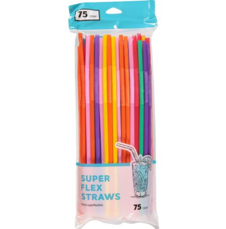 Super Flex Straws, Count of 75 