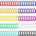 150 Pack Plastic Key Tags with Labels, Colored Key Labels Markers Keychain Label Name Identifiers ID Tags with Split Ring for USB Drive Pets Bags Luggage Suitcase Storage