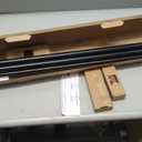 Double Curtain Rod 72 to 144 Inch, HOTOZON 1 Inch Heavy Duty Double Curtain Rods for Windows 60 to 140 Inches(5-11.6 ft), Telescoping Drapery Rod with Simple End Finials, Black