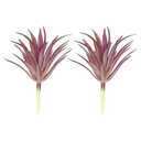 PATIKIL Artificial Succulent Plants, 2 Pack Small Fake Plants Faux Succulents Plant Unpotted for Home Garden Decoration, Burgundy