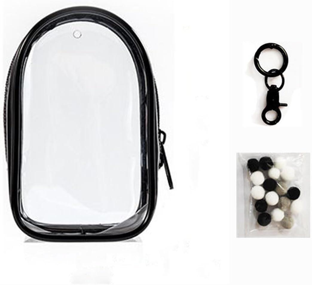 Colorful PVC Transparent Blind Box Doll Display Bag, Dustproof Hanging Figure Storage Bag with Keychain, Show Off Collectible Doll Toy Protective Case (Black,Style2)