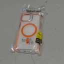 iPhone 13 Pro Case, MagSafe Compatible, Magnetic Kickstand Case for Women, Clear Orange