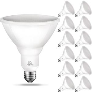 Energetic PAR38 LED Flood Outdoor Light Bulb, 5000K Daylight, 90 Watt Equivalent (11W), Wet Rated, 900LM, E26 Base, Non-Dimmable, 12 Pack