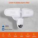 JJC Security Floodlight Camera Outdoor,1080P Smart Motion Sensor Outdoor Lights with Camera(4 Working Modes), 110dB Siren 25W 2200 Lumen Brightness, IP65 Weatherproof, 2-Way Talk