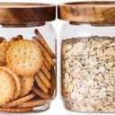 Glass Jar with Lid 3.54 Inch Wide, 15 OZ Small Airtight Food Storage Containers Glass Set for Coffee Beans| Sugars| Candy, 4 Pack