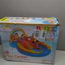 Intex 57453EP 9.75 Foot x 6.3 Foot x 53 Inch Multicolor Rainbow Slide Kids Inflatable Pool with Water Slide and Ring Toss for Children Ages 2 and Up