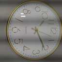 Wall Clock 12 Inch Non-Ticking Silent Modern Simple Style Round Decor Clock Gold Stereoscopic Dial Quartz Wall Clocks for Home/Office/School/Living Room/Bedroom/Kitchen