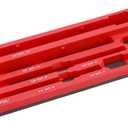 EMENTOL 9PCS Magnetic Extension Bar Holder, Red, 1/4", 3/8" and 1/2" Drive, Magnetic Ext. bars Organizer