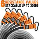 Heavy Resistance Bands for Working Out, 300lb Exercise Bands Workout Bands with Handles, Door Anchor, Ankle Straps, Home Gym Workout Equipment for Men Fitness Strength Training Stretching