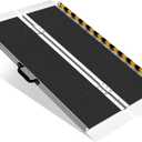 4FT Portable Wheelchair Ramp, Non-Slip Aluminum Folding Handicap Ramp, Ramps for Wheelchairs for Home with Handle, Wheelchair Ramps for Home Steps/Stairs/Threshold/Doorways/Scooter, 600LBS Capacity