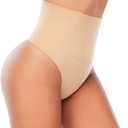 Womens Thong Shapewear Mid to High Waisted Shaper Thong WN0017 (Medium)