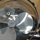 Amazon Basics 16" Pedestal Fan with Remote for Bedroom, Living Room, Office, Adjustable Height, Dual-Layered Blades, 3 Speeds, 3 Modes, Timer, Tilt Head, 60W, Black