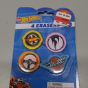 Hot Wheels Two Packs Of 4 Each Erasers Set of 2