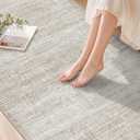 Washable 3x6 Neutral Area Rugs: Water-Resistant Kitchen Rug Low Pile Soft Beside Carpet for Bedroom Nursery Anti-Slip Entryway Bathroom Runner Rug Thin Distressed Hallway Floor Mat(3x6,Beige/Ivory)