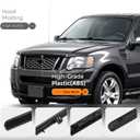 ALMULOO Upper Grill Hood Molding Compatible with 2006-2010 Ford Explorer