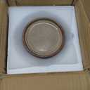 Oairse Ceramic Pots for Indoor Plants, 4.9 +5.7 inch Set of 2 Brown Plant Pots with Drainage Holes and Saucers Texture Ceramic Planters Indoor Outdoor Flower Planters for Succulent