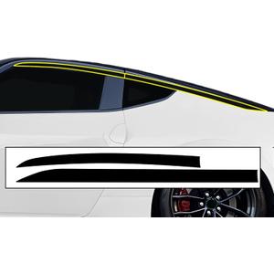 BOGAR TECH DESIGNS for Nissan Z 2023-2026 Side Window Chrome Delete Precut Vinyl Trim Overlay, Gloss Black Blackout Appearance