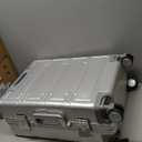 Simcat All Aluminum Carry On Luggage, 20 Inch Hard Shell Zipperless LuggagesAirline Approved Suitcase with TSA Lock and Silent Wheels (Silver,20inch/56.5x21.5x39.5cm)