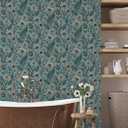 InHome 216-in by 20.5-in Spring Meadow Blue Peel & Stick Wallpaper