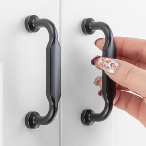 10 Pack 3 Inch Hole Centers, Matte Black Cabinet Pulls Black Cabinet Handles Black Kitchen Hardware for Cabinets ZP2302 Drawer Bedroom Dresser Bathroom Vanity Cupboard