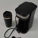 Elite Gourmet EHC113 Personal Single-Serve Compact Coffee Maker Brewer Includes 14Oz. Stainless Steel Interior Thermal Travel Mug, Compatible with Coffee Grounds, Reusable Filter, Black