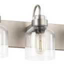 PRESDE Vintage 3 Light Bathroom Light Fixtures Over Mirror Brushed Nickel Bathroom Vanity Lights with Bubble Glass Shades Bath Vanity Lighting (3-lights, Brushed Nickelwith Bubbles)