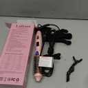 Thermal Brush, MINI & Tiny 1 Inch Ionic Curling Brush for Shiny Hair, Tourmaline Ceramic Ionic Curling Iron Brush for Short to Medium Hair, Adjustable Temperature, Dual Voltage, Compact-Size (Pink)