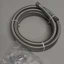 Refrigerator Ice Maker Water Line Kit - 10' Braided Stainless Steel Fridge Water Line with 1/4" Compression Fittings Pex Tubing Core and Water Splitter
