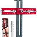 Saker Cabinet Hardware Doweling Jig - Cabinet Handle Template Tool for Knobs and Pull - Adjustable Self Centering Punch Locator Precise Woodworking Drill Guide (6.5" Jig Saw)