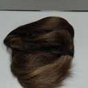 GORGIUS Glueless Straight Headband Wig Brown Highlight Wig with Head Band Put On and Go Synthetic Headband Wig Mix Colored 20 Inch Long Straight Wig (Color 4/27)