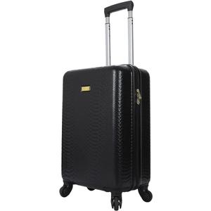 Bioworld Rachel Roy 20 Black Snakeskin Hard Cover Carry-On Luggage