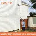 Eazer 3-in-1 Window Squeegee Cleaner, 76'' Spray Window Squeegee with 5-Section Extension Pole, Microfiber and Chenille Cloth, Window Washing Equipment for Indoor/Outdoor Windows, Car Glass