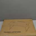 Laptop Bed Desk, Foldable Lap Desk, Portable Lap Table, Laptop Stand with Cup Holder & Tablet Slot & Lifting Handle for Working Writing Drawing & Eating - Black Stripe