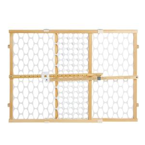 Toddleroo by North States - Quick-Fit Oval Mesh Wooden Baby Gate: Pressure Mounted Baby Gate for Doorways - Adjustable 26.5 to 42 Inches Wide - 23 Inches Tall