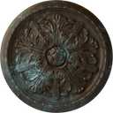 Ekena Millwork CM17WABBS Washington Ceiling Medallion, 17 1/8"OD x 1 1/2"P (Fits Canopies up to 2 7/8"), Hand-Painted Bronze Blue Patina