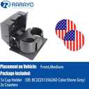 Cup Holder in-Dash for Ford F250 F350 F450 F550 Super Duty Accessories 2008-2016 (Khaki) 8C3Z2513562AD with 2 Car Coasters