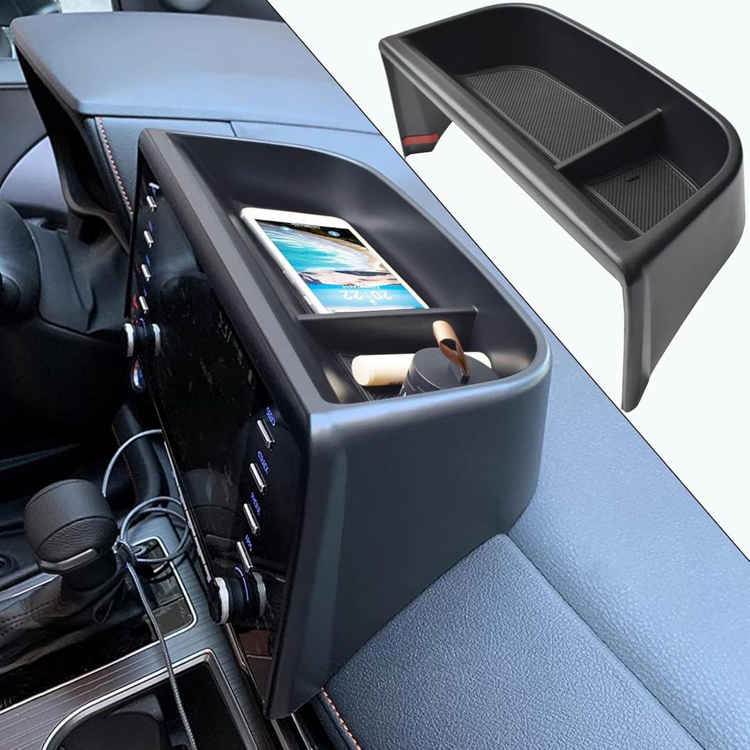 Dash Storage Tray Compatible with Toyota Sienna 2021 2022 2023 2024 Interior Accessories, Dashboard Center Console Organizer Behind Screen Insert Holder Box (Not Fit 2025 Sienna)