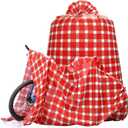 Teling 2 Pcs 80 x 60 in Jumbo Bike Gift Bags Christmas Extra Large Bicycle Plastic Gift Bags for Heavy Large Xmas Present(Red White)