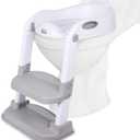 Step Up 2 N 1 Potty Training Seat, Upgrade Toddler Toilet Seat for Kids Boys Girls, Potty Training Toilet, Splash Guard Anti Slip Pad Step Stool