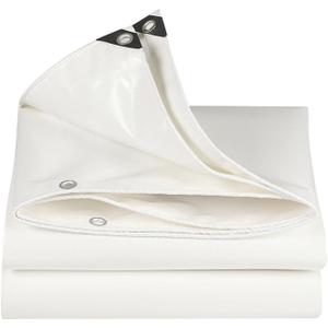 20'x 40' Tarps Heavy Duty Thick Waterproof, Poly Canopy White Tent Shelter Cover, 12 Mil Tarpaulin Shade, Rip and Tear Proof, UV Resistant Tarpaulin with Grommets