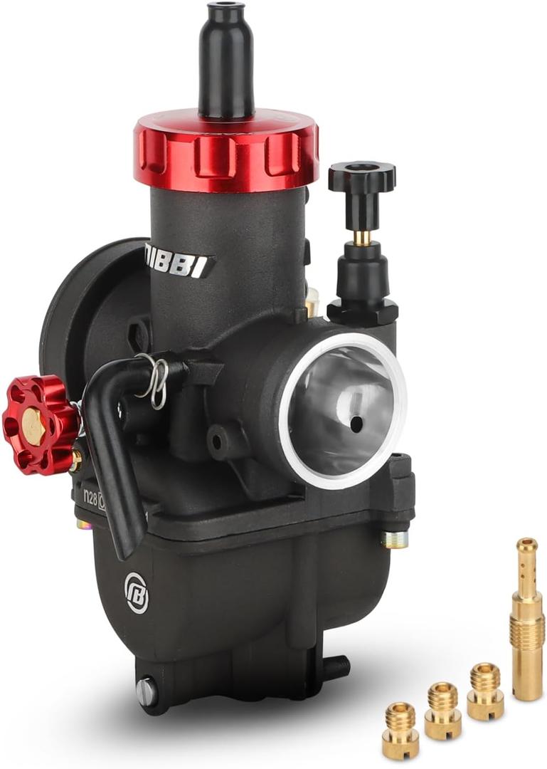 Nibbi Motorcycle Carburetor PE28mm 150CC Carburetor 28mm With Carburetor Jets Fit Honda Yamaha Suzuki Kawasaki Motorcycle Scooter ATV Dirt Bike 150CC-250CC CG GY6 Engine