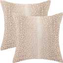 Antelope Pillow Covers 20 x 20 Inch Pack of 2, Animal Skin Print Decorative Throw Pillow Cases Outdoor Linen Farmhouse Neutral Fawn Cushion Cover for Bedroom Home Sofa Decor