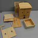 Carpenter Bee Traps for Outside 2PACK Durable, Weather-Resistant, Eco-Friendly Wooden Wasp Trap for Outdoor Use