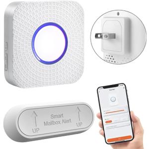 Smart Mailbox Alarm,Wireless Mailbox Alert for Delivered Mail Wi-Fi, Tuya Mailbox Notification Sensor 800ft Long Range, Waterproof Mailbox Sensor