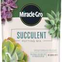 Miracle-Gro Succulent Potting Mix, For Indoor Succulents, Aloe Vera and More, Made with Miracle-Gro Plant Food, 4 qt (1 Pack)